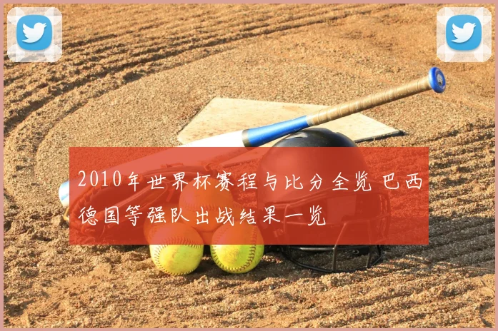 2010年世界杯赛程与比分全览 巴西德国等强队出战结果一览