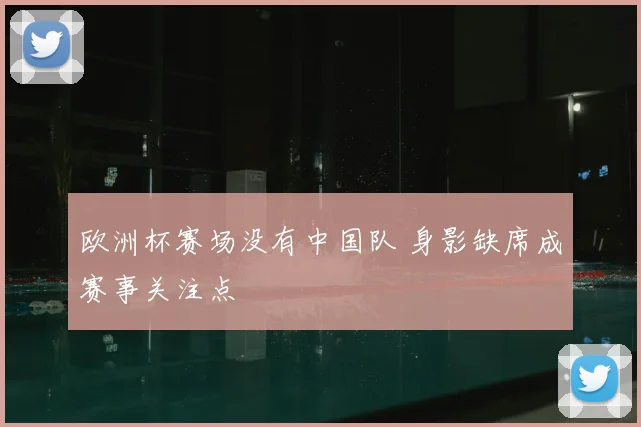 欧洲杯赛场没有中国队 身影缺席成赛事关注点