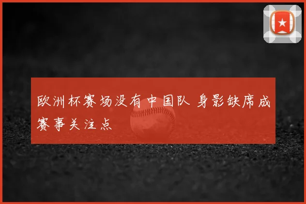 欧洲杯赛场没有中国队 身影缺席成赛事关注点